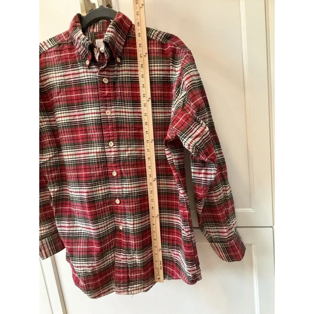 Vintage J Crew Oarsman Shirt Mens Plaid Button Down Cotton Medium Perfect Y2K